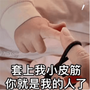 表情包：戴上小皮筋，就是我的人了
