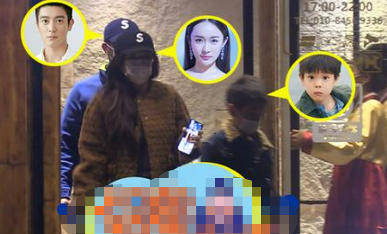 霍思燕一家三口吃饭被拍！8岁嗯哼腿长惊人，一旁服务员探头围观