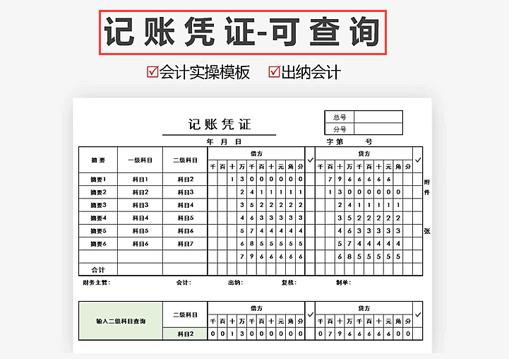 出纳想做好也没那么简单，这14张记账凭证模板拿着，相信能帮你