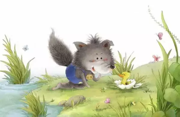 《把尾巴晾起来》《笨狼的故事》合集,讲述的是一只叫作"笨狼"的小狼