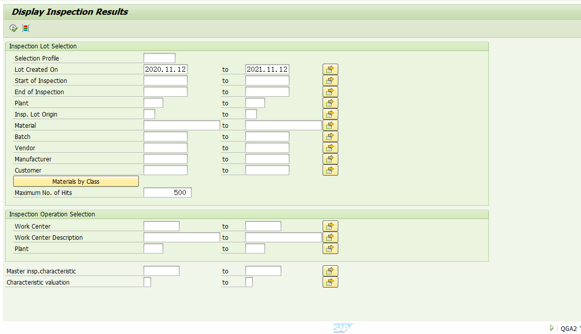 SAP QM 检验批上各个MIC质检结果的查询报表？