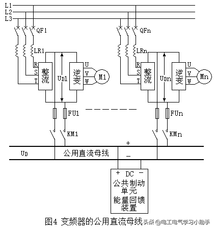 变频器外部主电路与公用直流母线解析