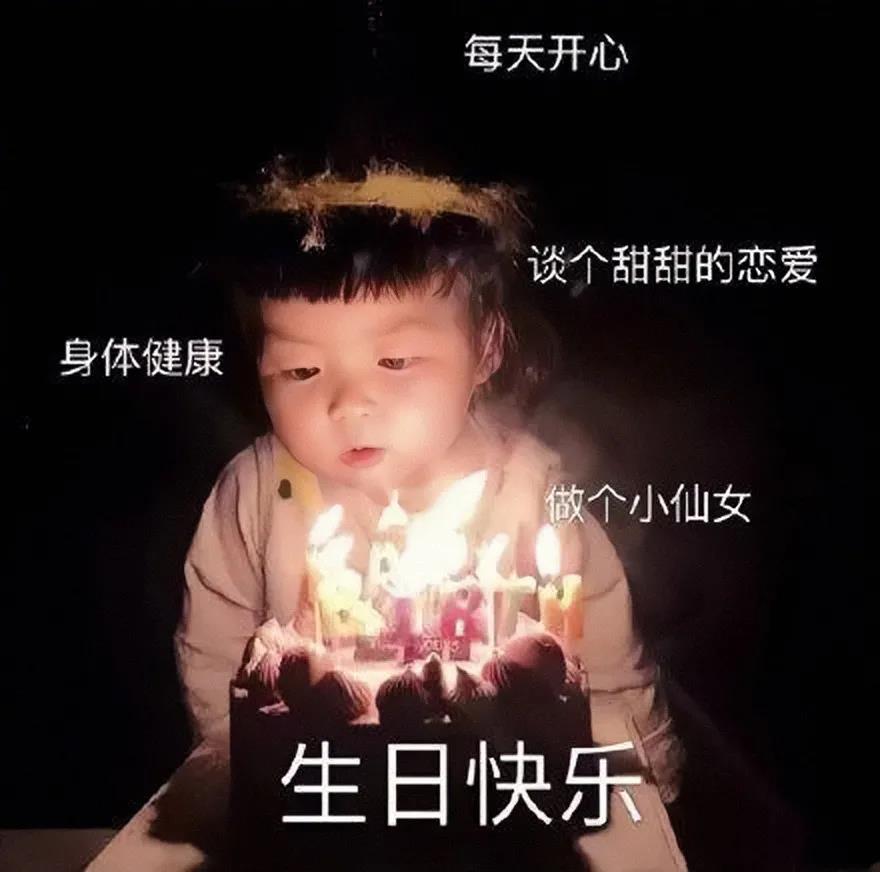 表情包：听说你今天生日，要快乐哦