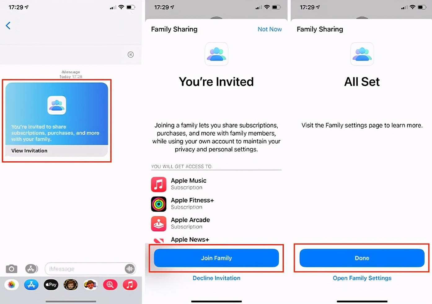 如何与家人分享 Apple Music