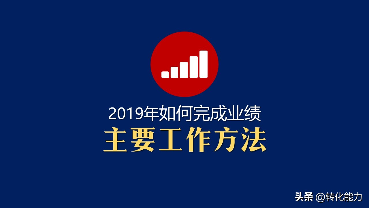 总经理营销总监，2019年如何完成业绩，主要工作方法PPT源文件
