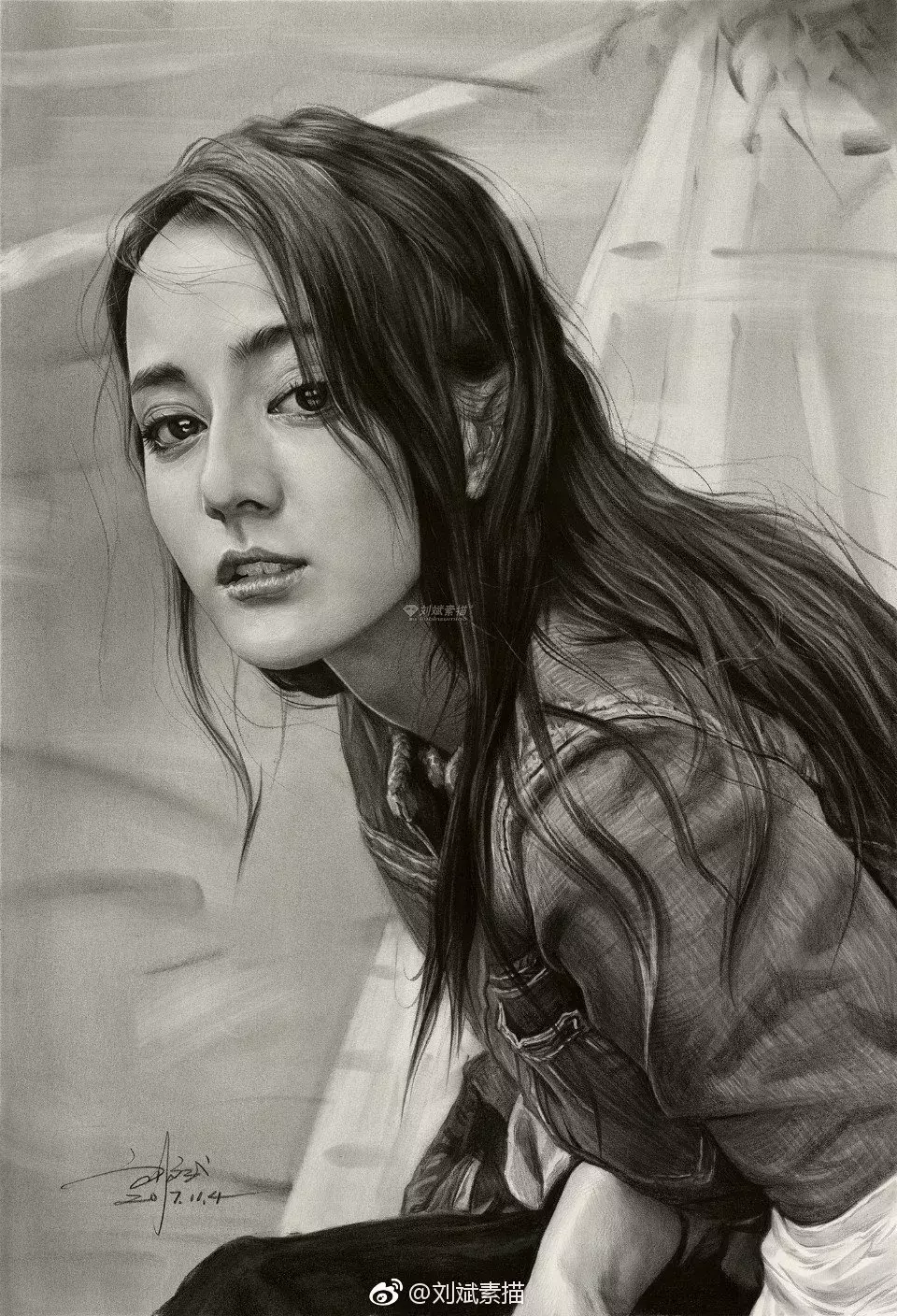 极品五大美女素描,看一次就想画一次,简直太美了