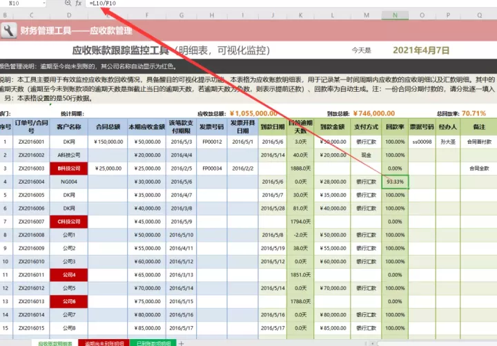 超实用干货!全套应收账款管理表格,公式已设置,亲测好用