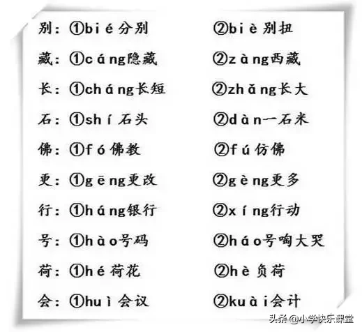 名的拼音(汉字——多音字（附小学多音字汇总），让孩子暑假在家认真学习)