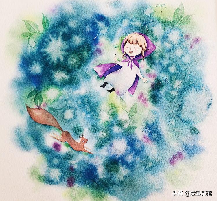 水彩教程，梦幻的蒲公英精灵