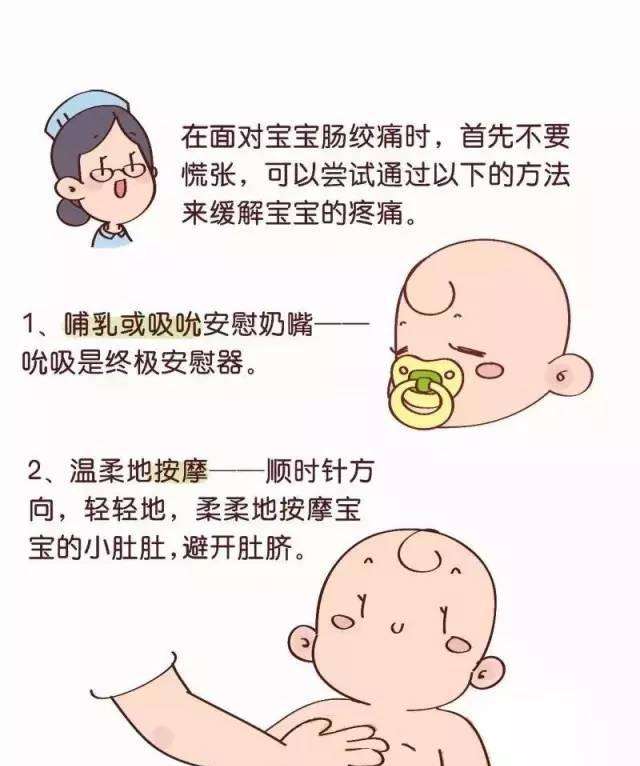 两个月宝宝一直哭闹，怎么分别肠绞痛和胀气？有什么缓解办法呢？