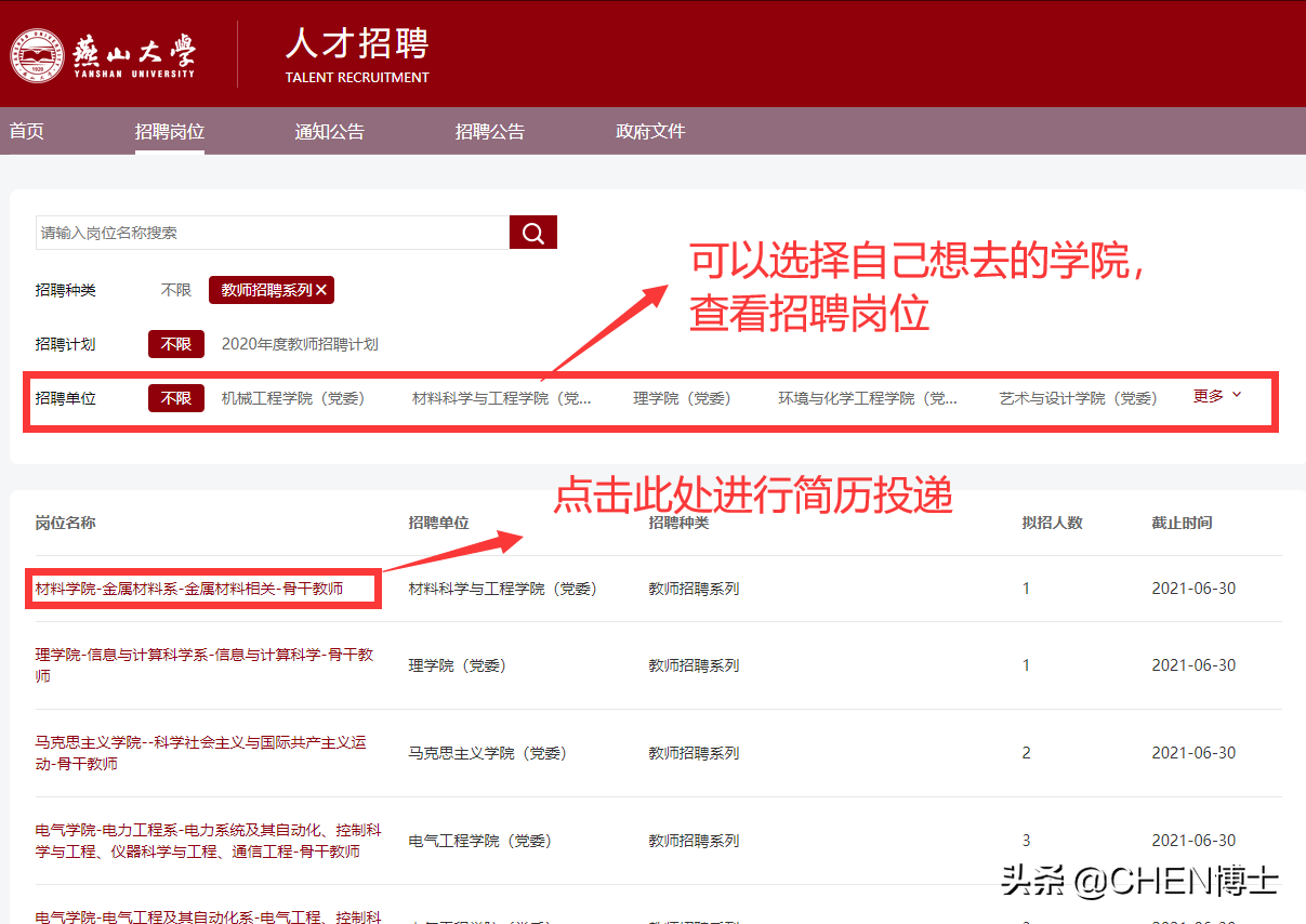 2021年人才引进政策第1期：燕山大学