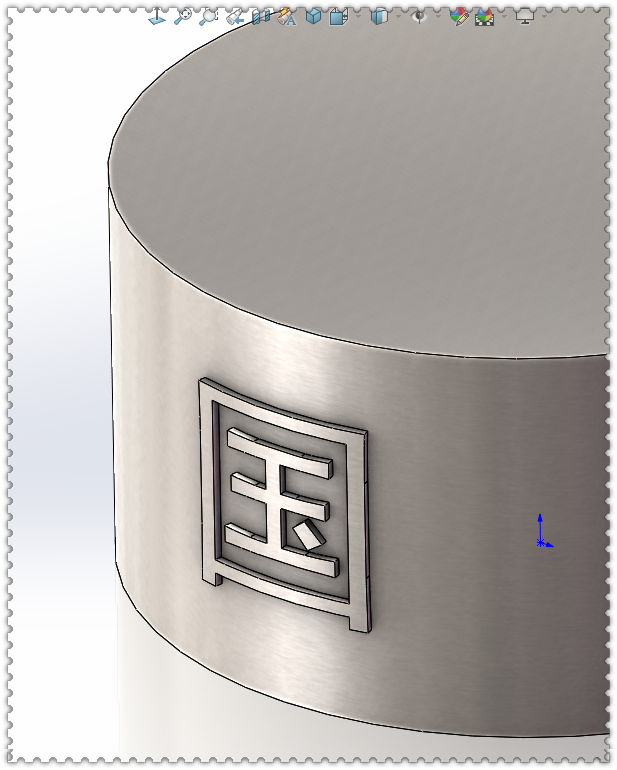 在SolidWorks里「国」「图」「海」「敏」这样的字如何拉伸或包覆