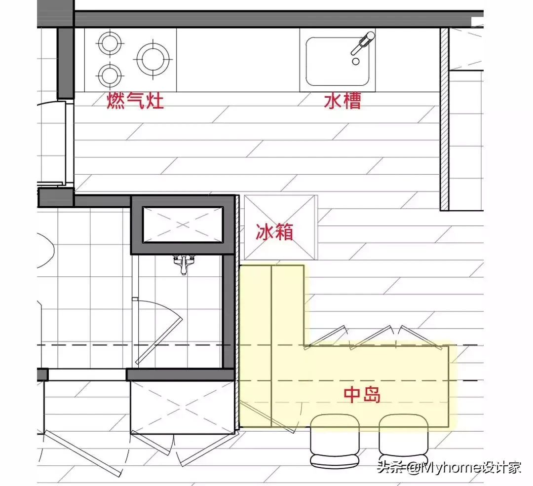 厉害!小户型也能有中岛厨房!10种布局挑一个来安排吧