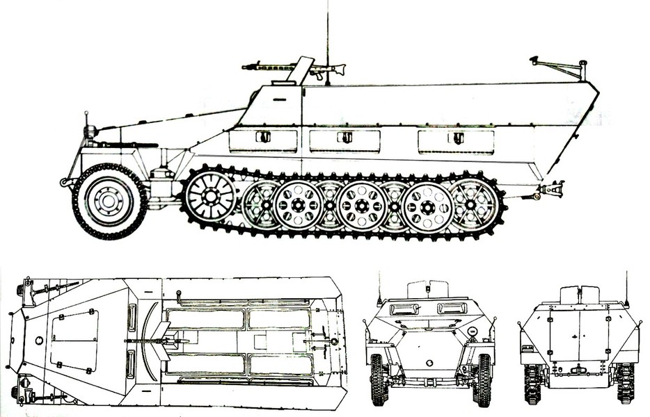 二战德国半履带装甲车之251/1型半履带装甲运兵车（二）