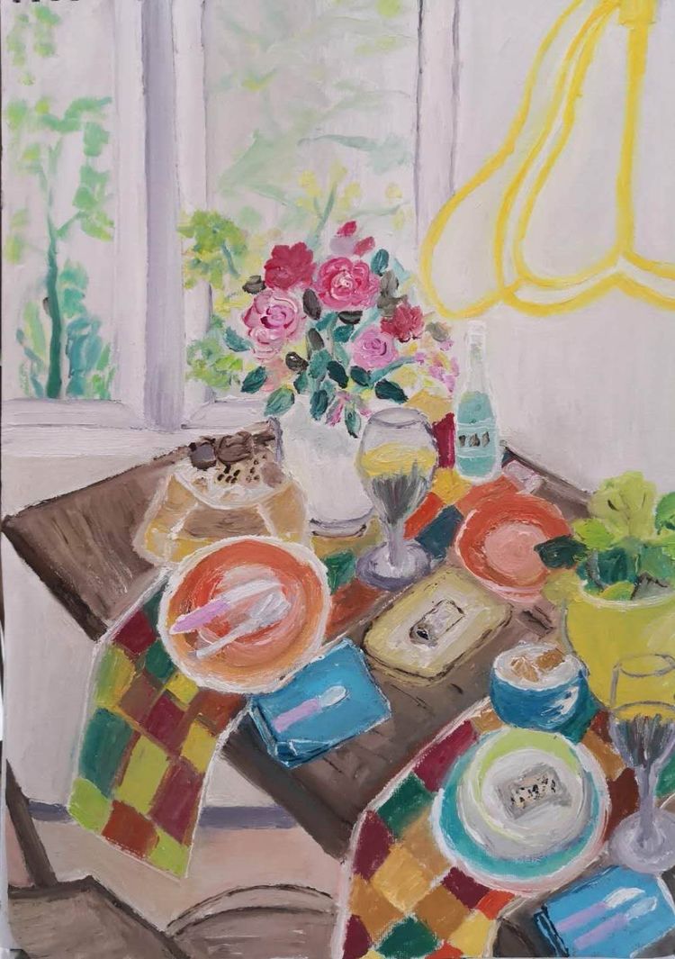 67岁实现儿时梦-常熟老年大学油画班首次开展