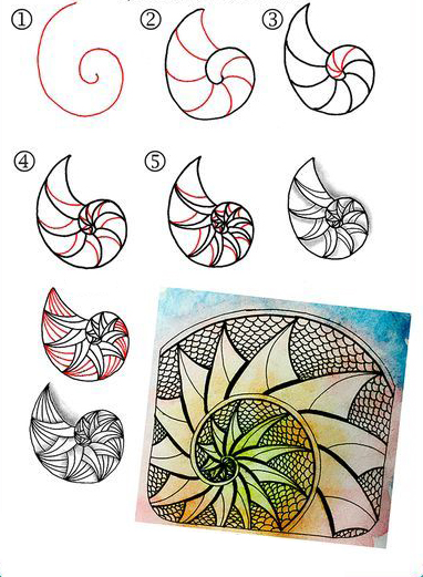 50个0基础装饰图案绘制分解步骤与应用示范