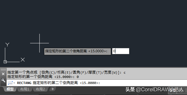 cad倒角怎么画（CAD画矩形一直倒角模式，要怎么还原设置）