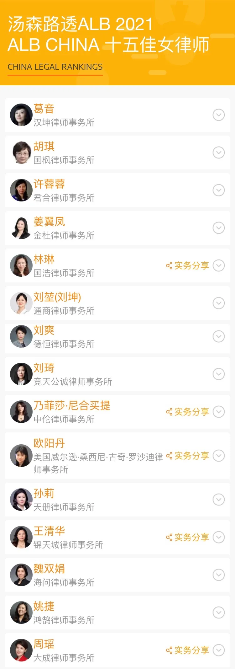 ALB中国与亚洲15佳女律师揭晓，听听她们的职场心得