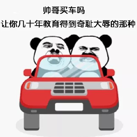 熊猫头表情包合集｜帅哥买车吗？