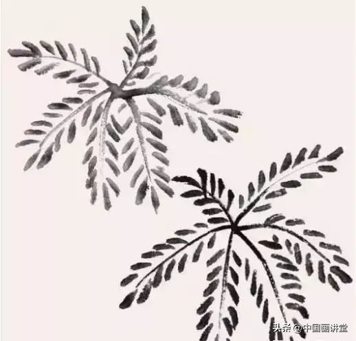 国画教程：12种点叶画法
