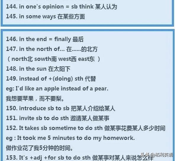 英语老师精心整理：200个固定搭配+经典例句！吃透再笨都能上110