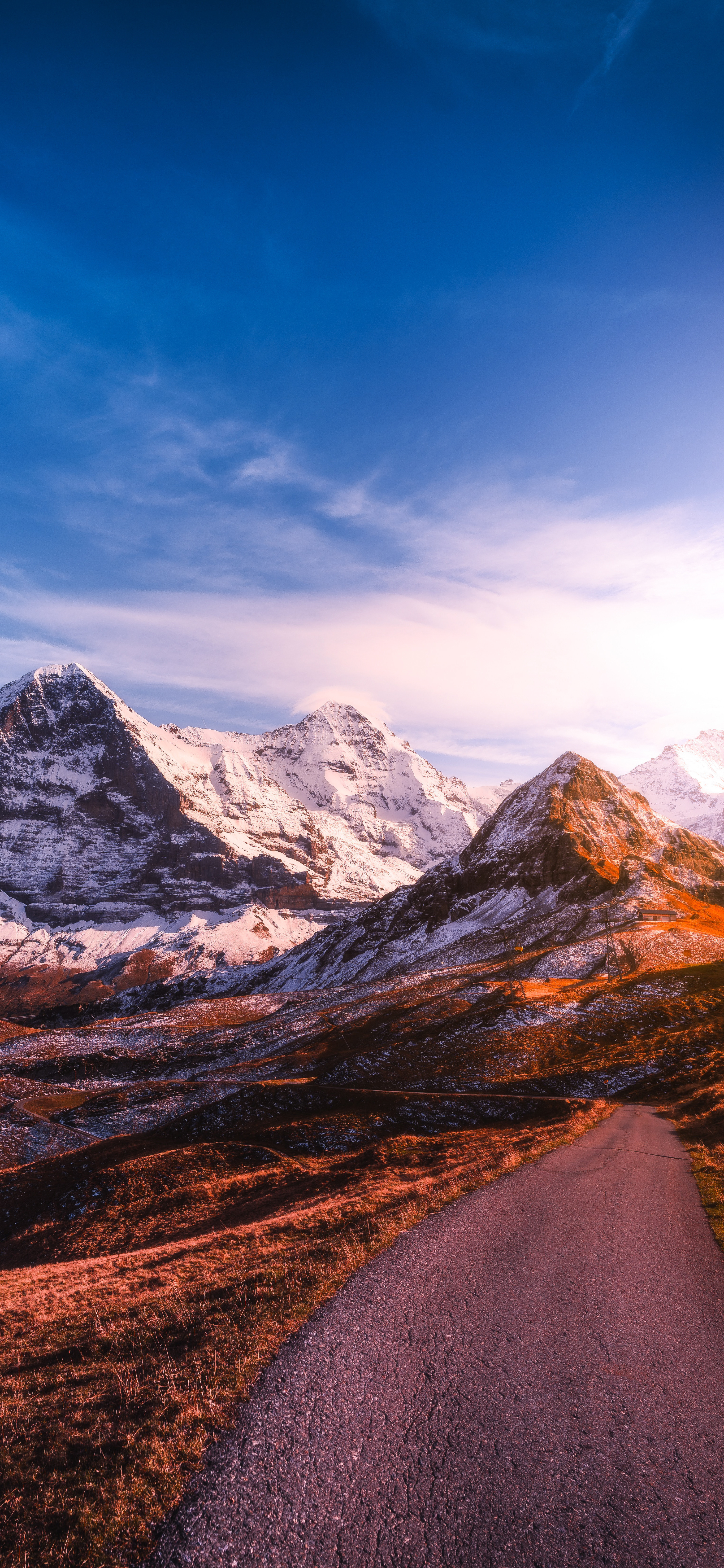 雪山壁纸︱沿途有风景，背后有阳光