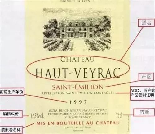 法国酒酒标图片分解图片