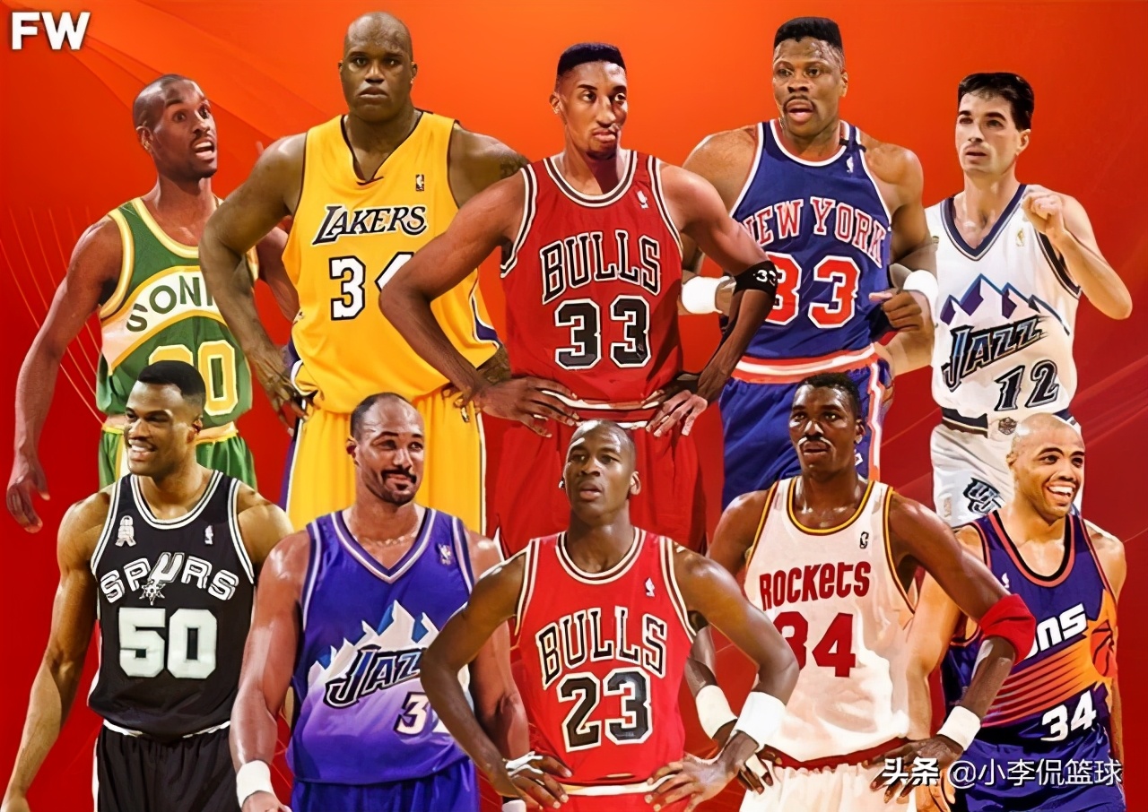 nba哪些球星是90年出生(NBA90年代球星排名：巴克利第4，皮蓬第6，斯托克顿第9)