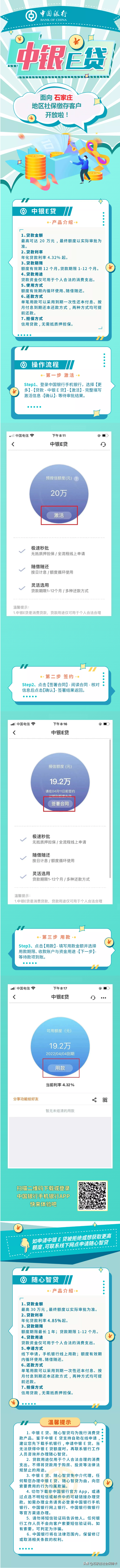 喜讯:中国银行线上信用贷款中银E贷，面向社保缴纳客户开放啦！