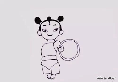 简笔画教程：哪吒！一步一步教你画哪吒