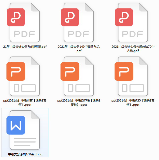 临考抢分不得不看：21年中级会计实务必刷100点，附考前押题卷