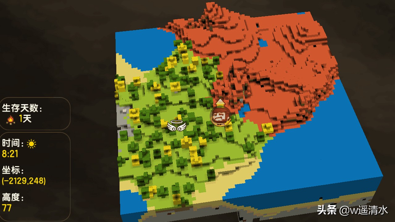 迷你世界中红土是非常稀少的,最重要是红土夜晚是不刷怪的,这个地图中