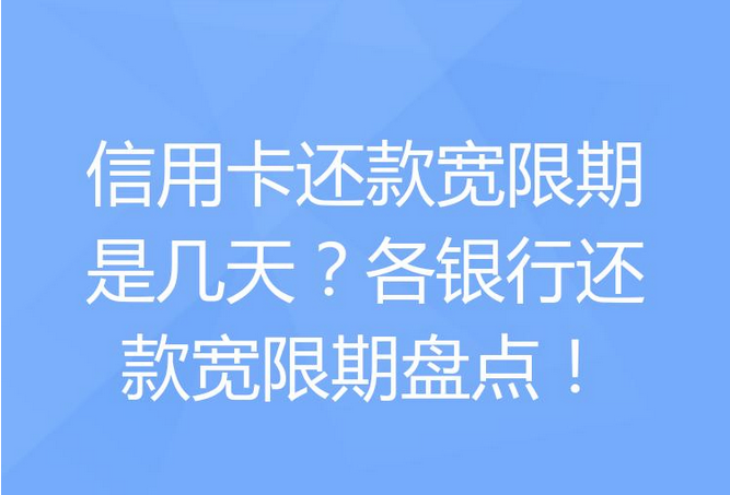 各家银行的宽限期分别为几天？