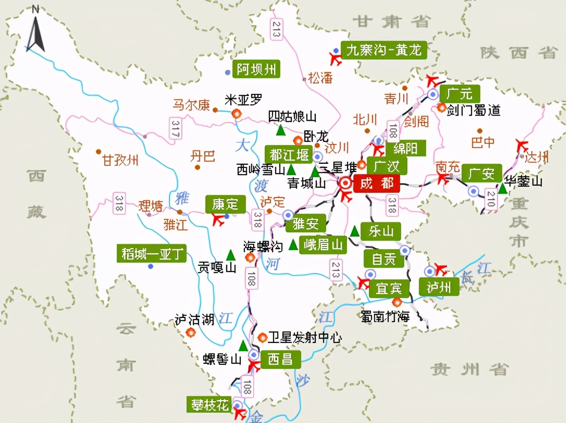 四川著名景点的交通路线攻略，教你轻松玩转大四川