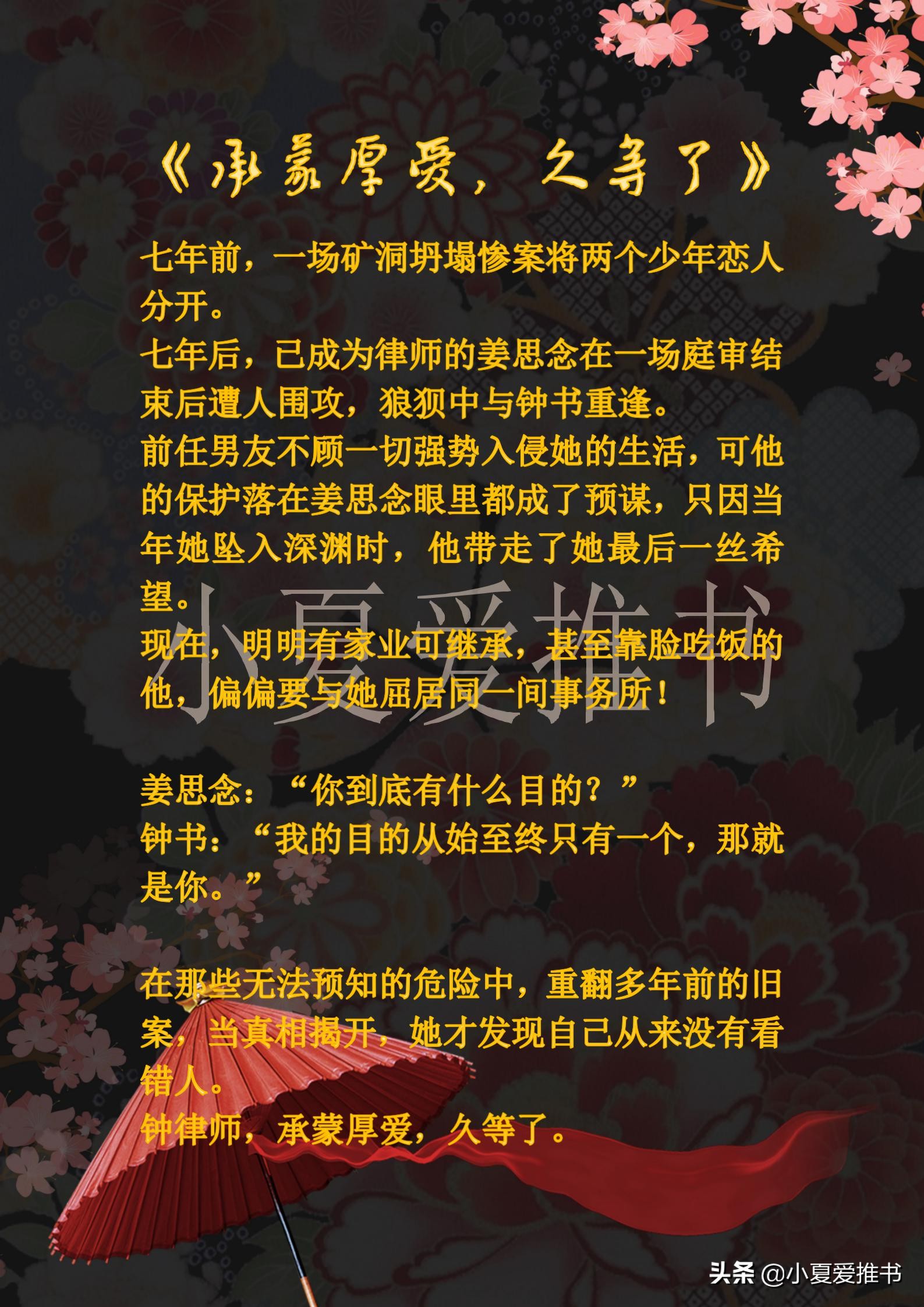 几本男主是律师的文，高质量，不小白，喜欢的建议收藏