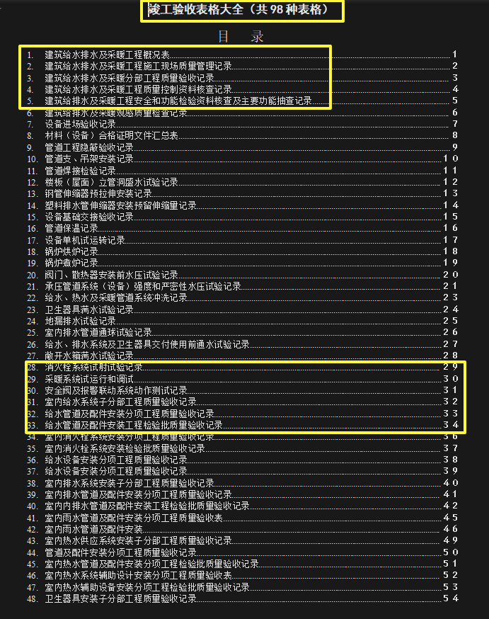 工程到验收了还卡壳？100套工程验收表格范本了解一下！超级实用