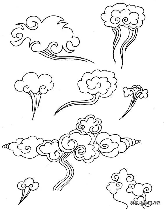 从线条到结构,手把手教你画祥云,收藏起来临摹学习