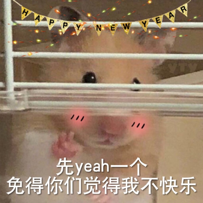 过年表情包：恭喜祝你新年快乐