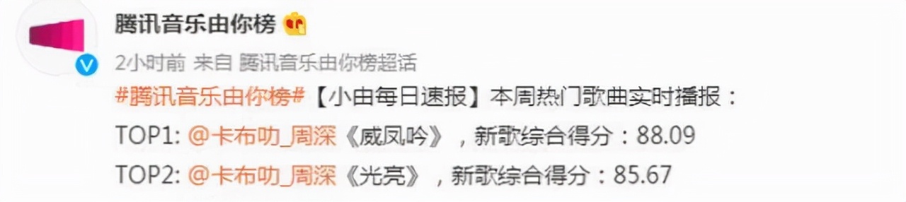 周深新歌刚发，即荣登排行榜榜首，这两首也太上头了