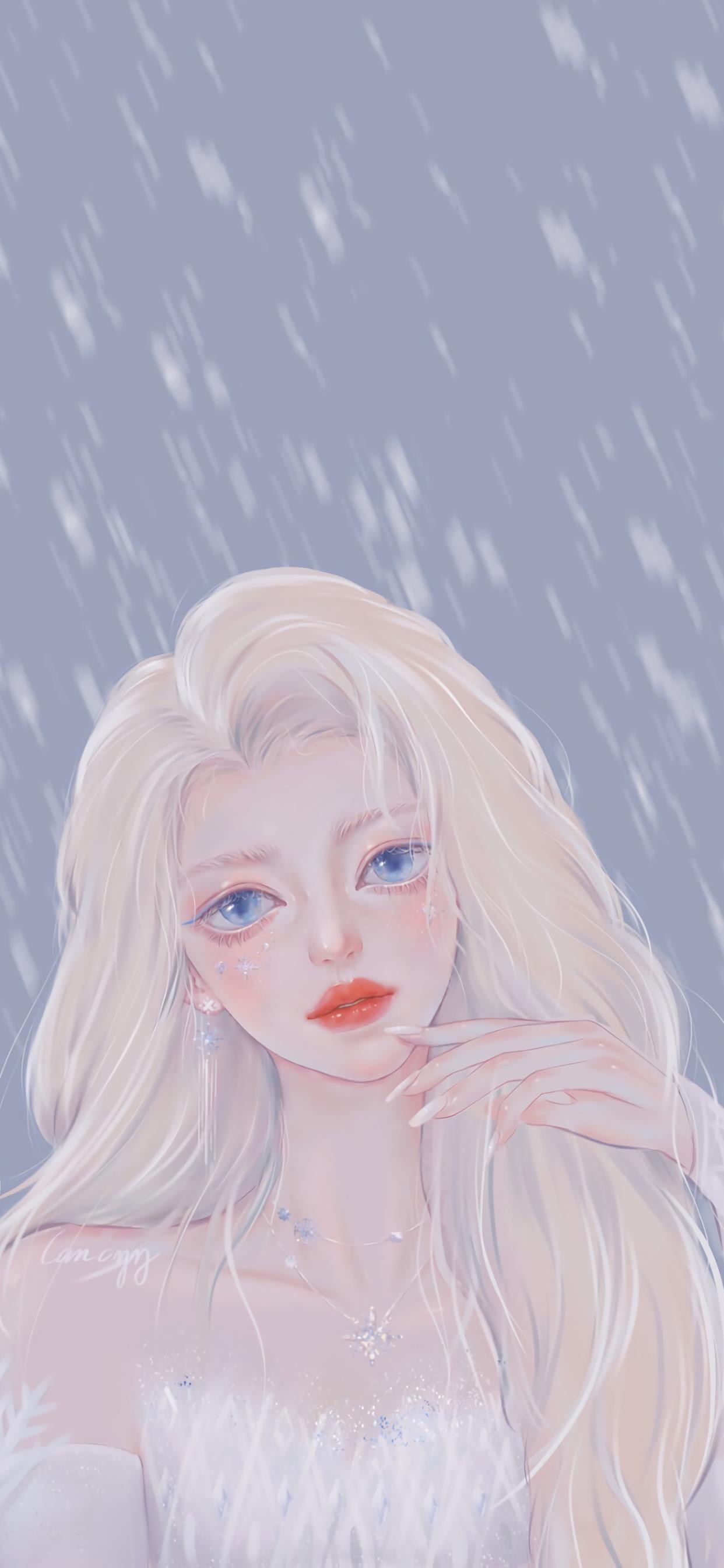 卡通动漫壁纸,迪士尼公主头像插画