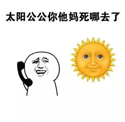 太阳表情包：不好意思，我去流浪了