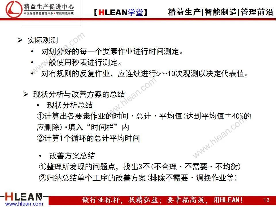 「精益學堂」IE培訓之時間分析