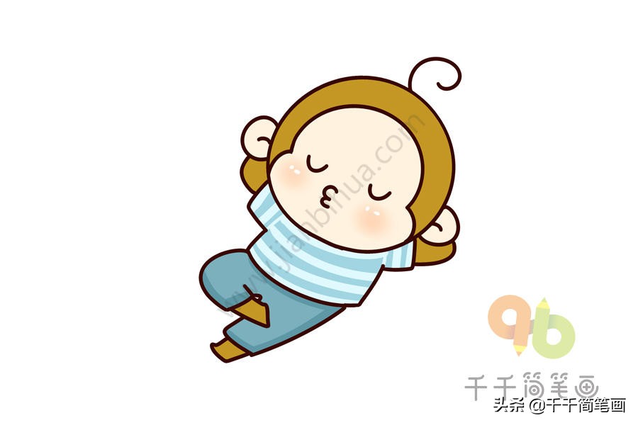 10种可爱的小猴子简笔画合集,分分钟被萌翻,一看就会画