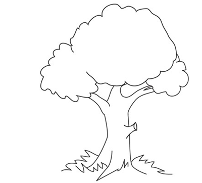 参天大树怎么画简化图片