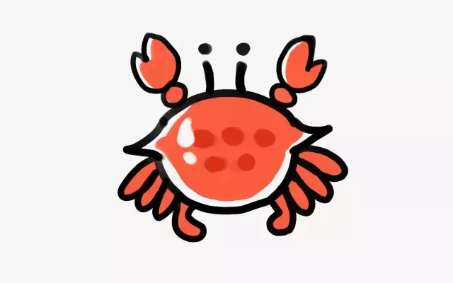 简笔画之大螃蟹——N种画法,一起来画画吧!