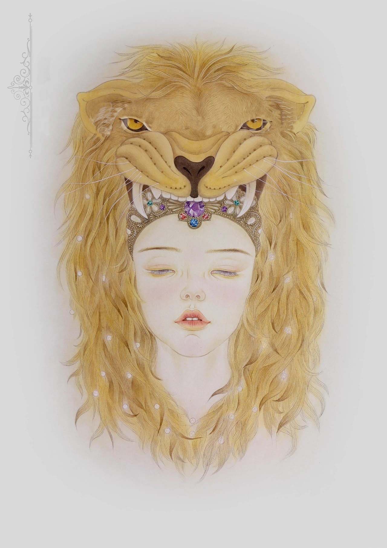 一组唯美的古风美女插画作品（图）