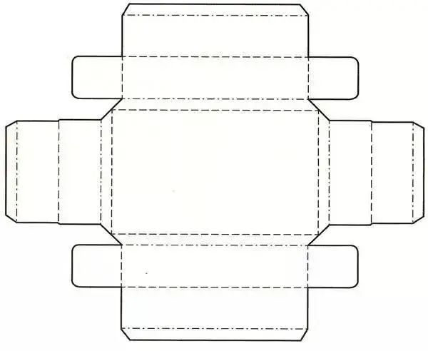 包装盒结构图绘制（常见彩盒包装结构设计）
