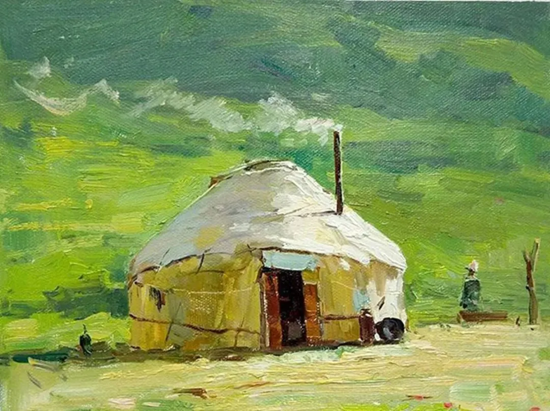 简简单单干干净净的feel,小众油画风景这么温暖简洁,太治愈了