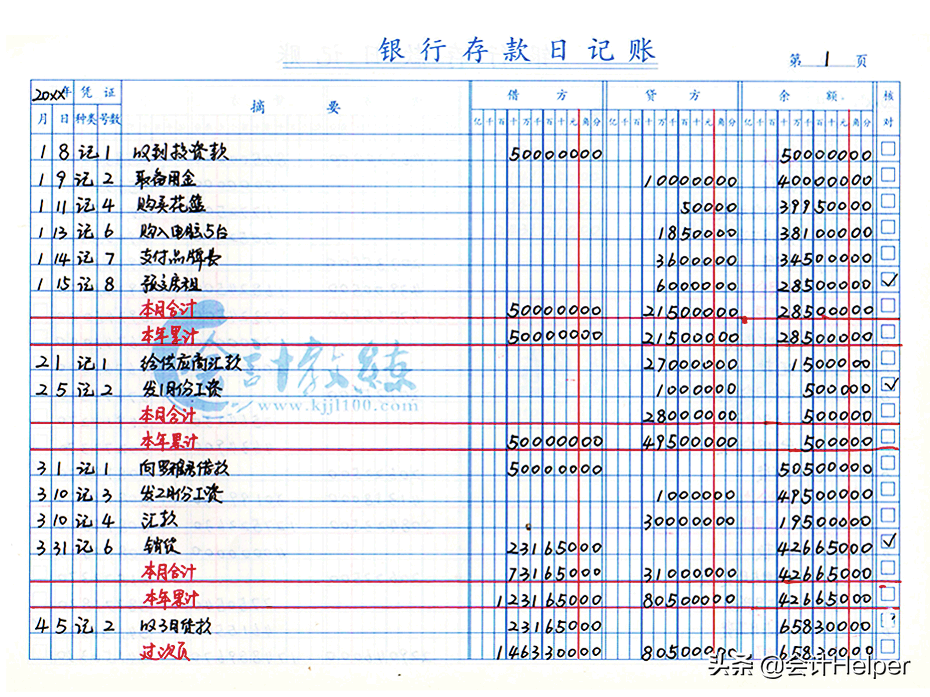 明细账记账图解图片