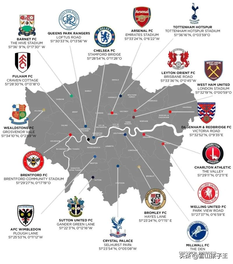 英格兰足球氛围远比想象中夸张，伦敦竟然有这么多足球俱乐部